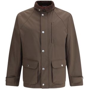 Stretch Membrane Nylon Jacket - Brown