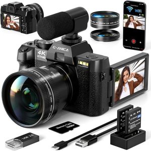 Vloggingcamera – Digitale Camera – Compactcamera – Videocamera – Zakcamera – 48MP Resolutie – 4K Video Met Autofocus