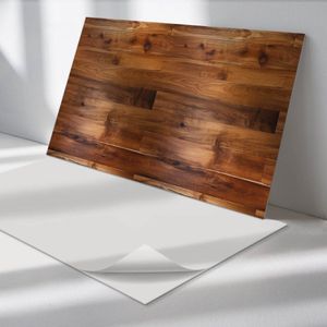 Wallfluent Vinyl Wandpaneel - Houten bord in lay-out Wandpaneel PVC - 100 cm x 50 cm - Bruin Vinyl Wandpaneel - Set van 1 - Rechthoekig Wandbekleding Vinyl - Texturen Wandpaneel - Zelfklevend Wandpaneel - Wandpaneel Keuken en Badkamer