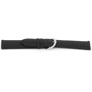 Horlogeband G144 Retro Gevuld Zwart Leder 20x18mm