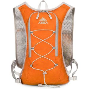 Unisex hardloopvest - Verstelbare rugzak (41*25 cm) - Ademend en reflecterend - Geschikt voor wandelen, trailrunnen, marathons en fietsen - Oranje