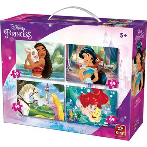 Disney 4 in 1 Puzzel Prinsessen - King - In Koffertje