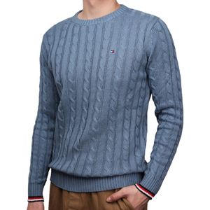 Tommy Hilfiger | Heren | Cable knit Jumper | Faded Blue | XXL