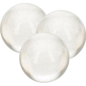 3x stuks knikker transparant 6 cm - bonken - Mega knikkers - Speelgoed