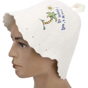 Sauna Hat Wool Finnish Russian Banya Hat for Men Women Felt Hat Sauna Accessories