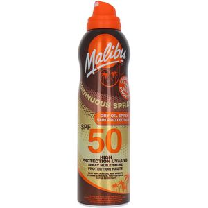 Malibu - Continuous Dry Oil Sun Spray - SPF 50 - 175 ml