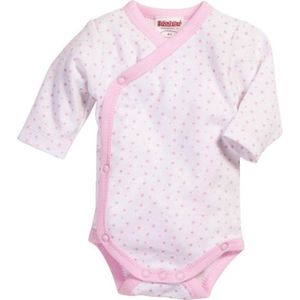 Schnizler Romper Wrap Body Ster Junior Roze/wit Maat 56