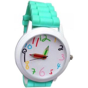 Hidzo Horloge Potlood - Ø 39 mm - Turquoise - Siliconen