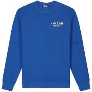 Malelions Workshop Sweater Heren Blauw - Maat: XXL
