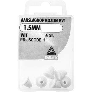 Deltafix aanslagdop voor kozijn bv1 wit 1.5mm 6 st.