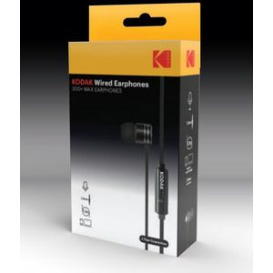 Kodak - 300+ - Max - Wired Earphones - Bedrade Koptelefoon met Microfoon en Afstandsbediening - 3.5MM - 1.2M