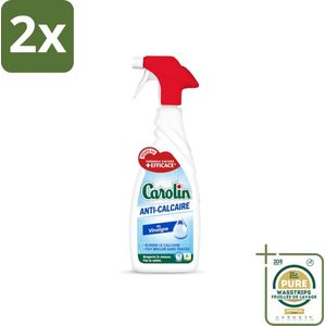 Carolin - Badkamerreiniger - Anti-Kalk Spray - 650 ml - Voordeelverpakking - 2 stuks - Anti-kalk spray - Badkamer schoonmaken
