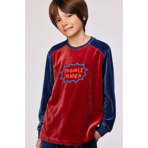 Woody pyjama jongens - rood - 252-10-QRM-V/495 - maat 128