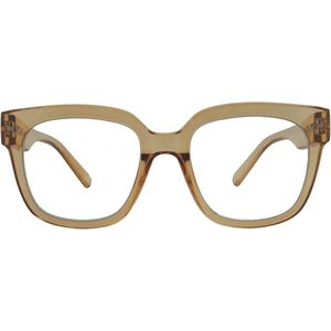 Ear2Ear 34112 leesbril Isla groot montuur - clear caramel