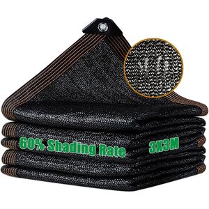 Schaduwnet 3 x 3 m - 60% zonwering - ideaal voor tuin en kas