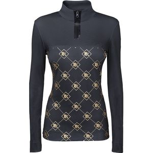 PK International Sportswear - Performance Shirt - Technisch Shirt - Meryl - Sneldrogend - Hoge kraag met rits - One Million - Charcoal - Donkerblauw - L/40