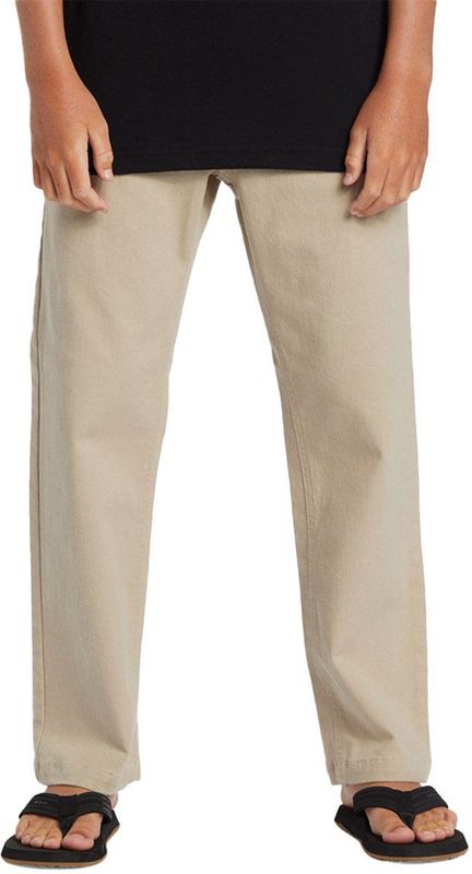 Quiksilver - DNA Twill - Broek - Beige - Vaste Broek met Elastische Taille voor Jongens 8 - 16