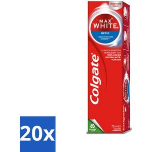Colgate - Max White Optic - Tandpasta - 75ml - 1 Stuk - Bulkverpakking - 20 stuks