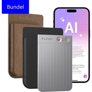 PLAUD NOTE Black met extra brown case bundel