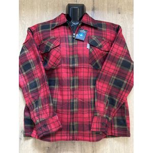Houthakkers vest - Houthakkersvest - Blouse - Teddy - Ritssluiting - Rits - Maat M - Rood - Zwart - Bruin - Flanel - Thermo - Vest