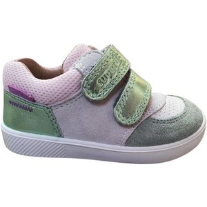 Turnschoenen - Chroomvrij Leer - Klittenbandsluitingen - Stijlvol Sierstikdetail