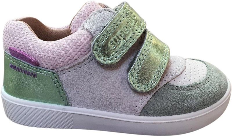 Turnschoenen - Chroomvrij Leer - Klittenbandsluitingen - Stijlvol Sierstikdetail