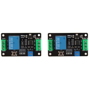 2PCS Vertragingsrelaismodule met Vertraging AAN Vertraging UIT Zelfsluitende en Trigger Vertraging Functies, DC 24V Timer