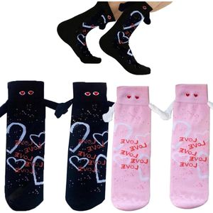 Allecto - Premium - Kerstsokken - 2 paar - Grappig Liefdespatroon