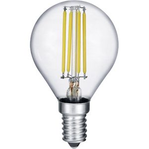 LED Lamp - Filament - Torna Topus - 4W - E14 Fitting - Warm Wit 3000K - Transparent Helder - Aluminium