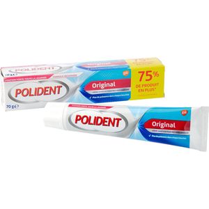 Polident Original - Sterke Fixatiecrème - Kleefcrème - Partiële of Volledige Kunstgebitten - 75 g