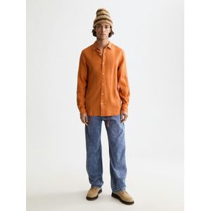 Scotch & Soda - Regular-Fit Linnen Shirt - Heren - Lange Mouwen