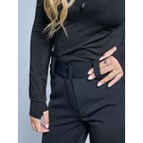 Poederbaas Skibroek Dames - Stretch Softshell Zwart - Maat XS