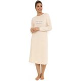 Cocodream - Velours Nachthemd - Creme - Dots - Warm Winter Nachtjapon