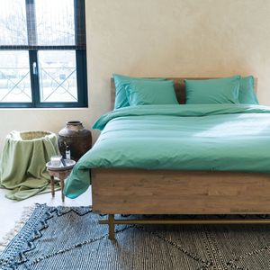 Kayori Shizu Dekbedovertrek Katoenperkal - 200x200-220 + 2 slopen - Tweepersoons - Groen