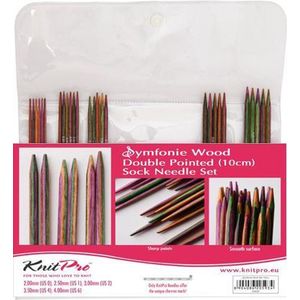 KnitPro Symfonie Wood Sokkennaalden (10 cm) - Set