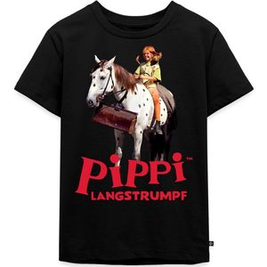 Pippi Langkous Pippi Rijdt Op Kleine Witte Premium T Shirt Kinderen