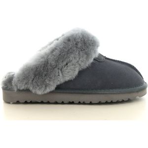 Hafjes - Cozzia - Pantoffel - Zwart - Suède - 100% Wol