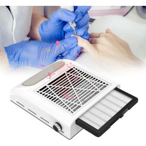 Nagel Afzuiger - Stofafzuiger Nagels – Stofafzuiging Met Instelbare Snelheid - Nageltafel – Nail Dust Collector Met Krachtige Afzuiging - Manicure - Pedicure - Sterke afzuiging – Wit