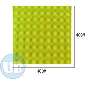 Uniblocks Classic grote bouwplaat lichtgroen - 40 x 40 cm | City | combineer met Lego bouwplaten | grondplaten 50x50 noppen | wegen | wegplaat | stad | Geschikt voor LEGO bouwplaten bouwplaat wegplaat