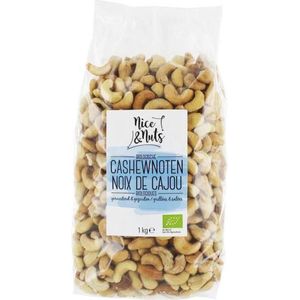 Nice & Nuts Cashewnoten geroosterd en gezouten bio (1000g)