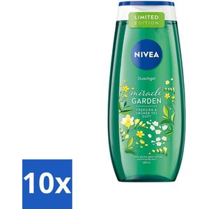 10 x Nivea - Douchegel - Freesia & Groene Thee - 250 ml - Aloe Vera Douchegel - Vitamine C Douchegel - PH-huidneutraal - NIVEA