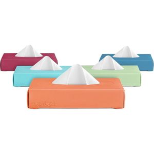 18 Wasbare Soft Facial Cotton Herbruikbare Tissue Box - Vervangt meer dan 9300 Wegwerptissues - Ontworpen in Denemarken (Perzik)
