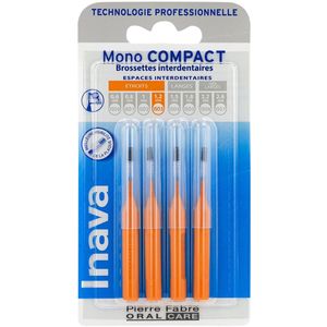 Inava Mono Compact - Tandenborstels - 4 Stuks - ISO3 1,2 mm