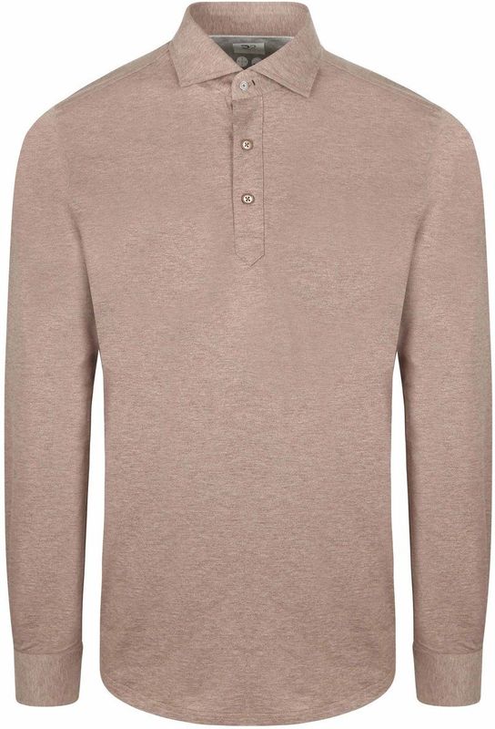 R2 - Camicia Polo Jersey - Beige - Heren Longsleeve