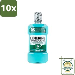 10 x Listerine – Mondwater – Total Care – Tandvleesbescherming – 500 ml - Grootverpakking - Koffiezetapparaat
