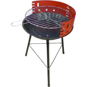 Barbecue - Houtskool Barbecue - Inclusief verwijderbare Aslade - Barbecues - Ø 38 cm - Houtskoolbarbecue - Fancylifestyle - met windschild - BBQ - vlees en vis - compact