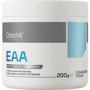 OstroVit - EAA - 200 g - creamy strawberry - essentiële aminozuren - L-glutamine, L-tyrosine en L-cysteïne + meer! - Puur product geen toevoegingen.