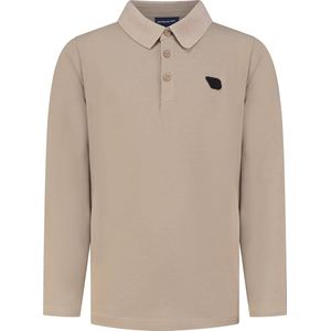 Ballin Amsterdam - Jongens Regular fit T-shirts Polo LS - Taupe - Maat 16