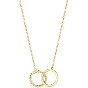 YO&NO - Ketting - Goud - Anker -  Rondjes -  1,1 mm -  40 - 42 - 44 cm - Sieraden vrouw - 14k - 585 goud