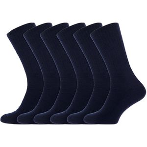 Wollen sokken | 80% Merinowol | Merk: Basset | Kleur: Marine blauw | Maat: 35 t/m 50 | 6 Paar